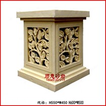 Cisa Sandstone Relief Fresco Sandstone Roman Column Hotel Beauty Salon Hotel Bar Decorate Leaf Base