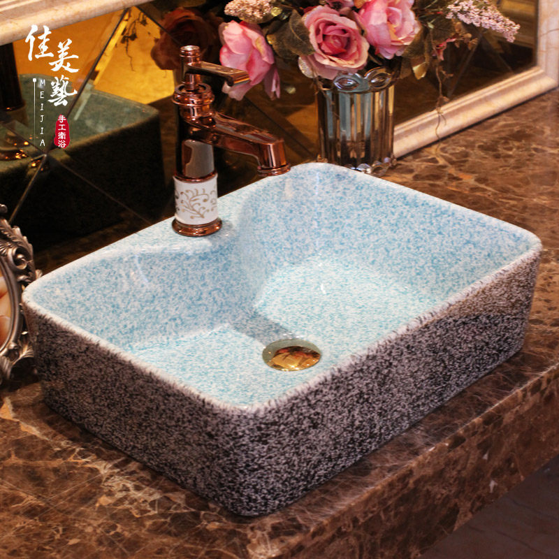 佳美艺陶瓷大理石花纹洗漱盆173