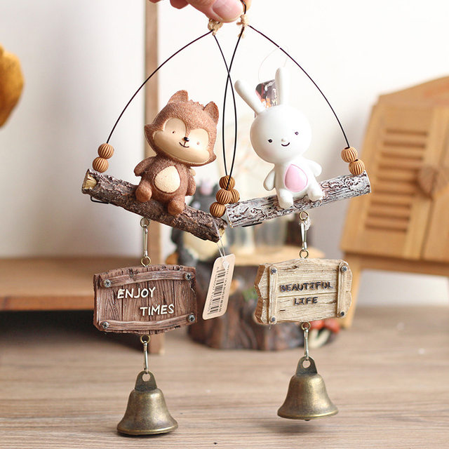 Zakka grocery wind chimes cartoon resin ornaments Lang Jun door bell home gardening home living room balcony decorations Zakka grocery wind chimes cartoon resin ornaments Lang Jun door bell home gardening home living room balcony decorations