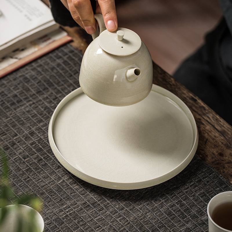 Public remit retro pot bearing pot supporting bearing pad tea saucer Japanese dry mercifully tea zen jingdezhen ceramic base