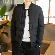 Winter cotton-padded clothes and buckles Chinese style Tang suit Chinese clothes mens padded clothes coat ancient Chinese mens clothing