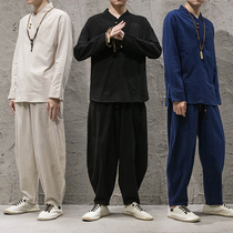 Haiqing Buddhist uniform Chinese-style Chinese-style Buddhist-style men's spring and autumn fashion clothes