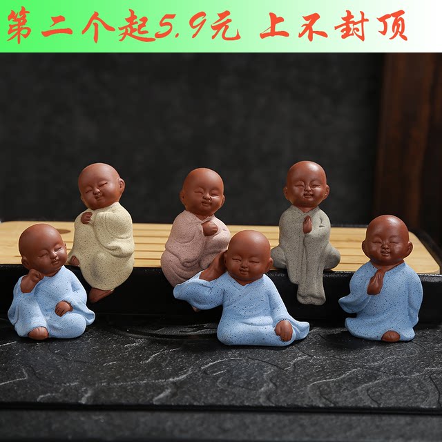 Mini monk ornaments home creative ceramic crafts potted succulents bonsai gardening decorations New Year Mini monk ornaments home creative ceramic crafts potted succulents bonsai gardening decorations New Year