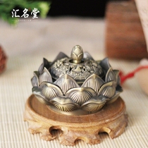 Nepal alloy copper pan incense burner sandalwood incense burner eight treasures eight auspicious aromatherapy room Buddha tea ceremony ornaments