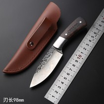 Wilderness survival hand forged Nordic knife Outdoor saber pattern steel straight blade sharp edge collection craft knife