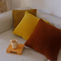 NICEONE lamb cashmere pillow case Nordic ins Wind sofa pillow bedroom waist pillow cushion cover without pillow core