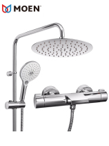 MOEN Moen full copper thermostatic shower head shower suit hot and cold pressurized water respiratory nozzle ultra-thin top spray 63332
