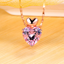 NSCD rose gold diamond pendant necklace simulation diamond jewelry jewelry female belt certificate 22063