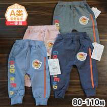 Childrens pants boys and girls spring and autumn velvet cotton casual sweatpants baby Autumn wear trousers