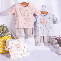 2021 autumn cotton wool cotton underwear set childrens underwear baby 80-100 baby autumn trousers