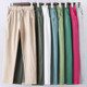2021 Spring and Summer Pants New Cotton and Linen Women's Pants, Loose, Versatile, Breathable and Casual Linen Pants, Korean Style Small Foot Harem Pants