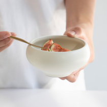 Sanmaijia original white Japanese cooking bowl cold noodle bowl milk tea bowl matcha bowl matcha bowl Smooth Noodle sourdough soup bowl