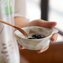 Three homes handmade rough pottery snack dishes Japanese solid color bone sauces vinegar dishes seasoning dishes ceramic soy sauce dishes