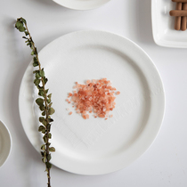 Three homes original bone china white cloth pattern Western dinner plate salad plate large flat plate hipster Japanese breakfast baking plate