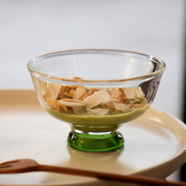 Japanese ins style solid color home microwave heat-resistant fruit salad dessert glass bowl rice bowl rice bowl noodle soup noodle bowl tableware