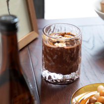 Japanese-style blown high temperature resistant glass tree grain wine glass Old-fashioned Luo cup Whiskey cup Coffee cup Beer cup Juice cup