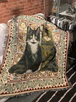 Exit USA Cat Tapestry Leisure Blanket Decoration Blanket Pet Blanket Cotton blanket Blanket Sofa Blanket fabric Knitted Blanket