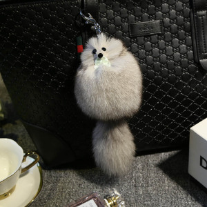 高档狐狸毛女包包小挂件装饰品背包汽车钥匙毛