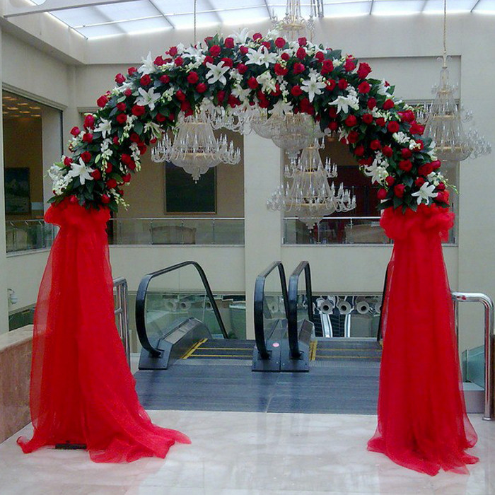 成都鲜花拱门幸福门鲜花婚庆拱门鲜花