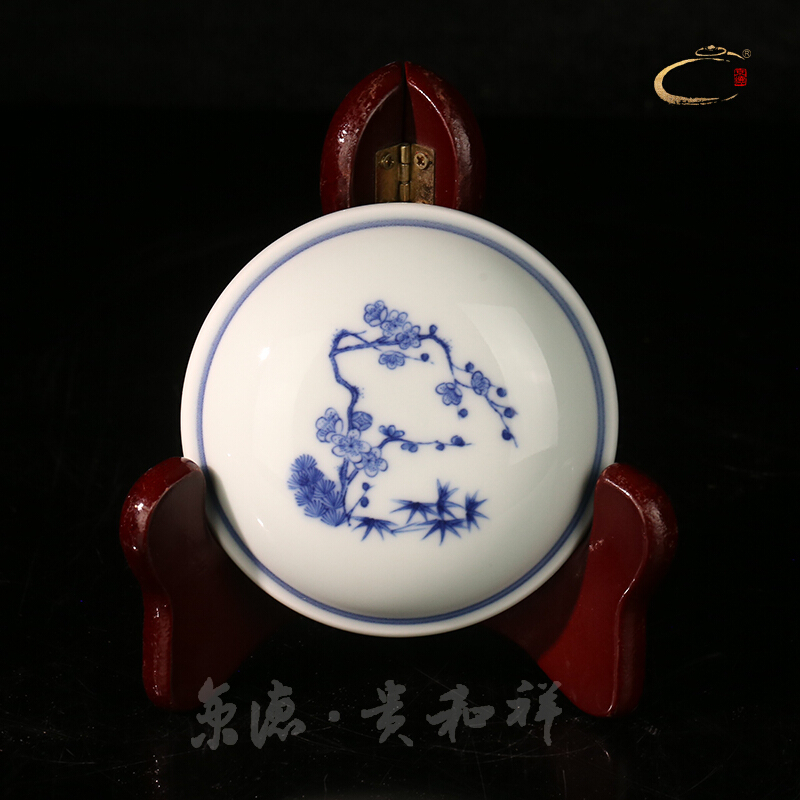 And auspicious shochiku name plum tea canister to jingdezhen hand - made ceramic large puer tea pot seal storage tank