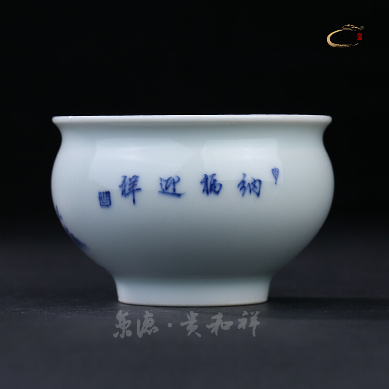 And auspicious jingdezhen pure manual master cup dou colors branch flowers cup master cup single CPU hand - made sample tea cup