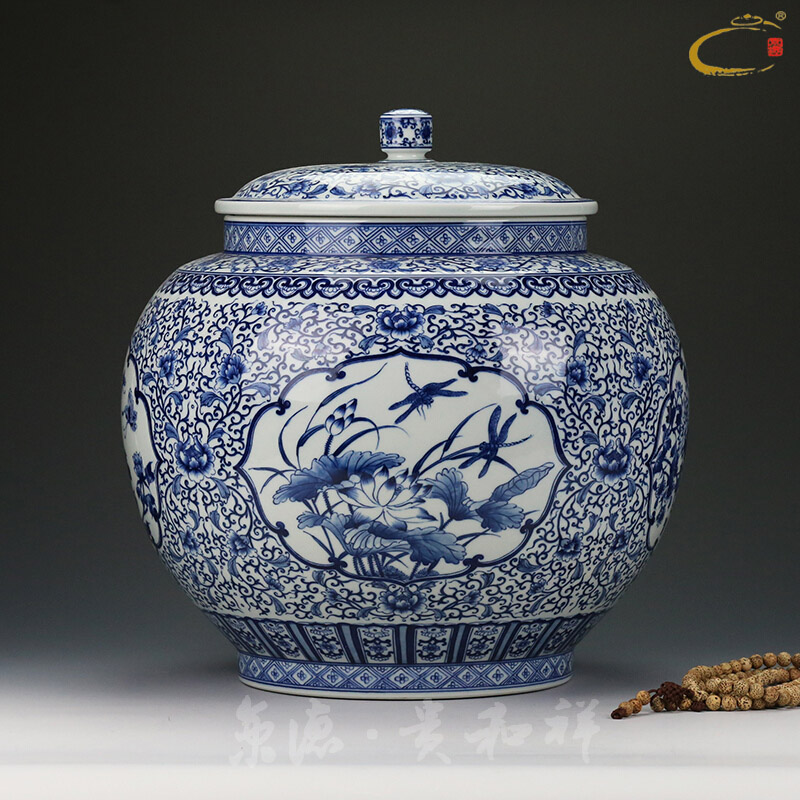 Jing DE and auspicious jingdezhen ceramics by hand and POTS are scattered receives stock POTS seven loaves pu - erh tea POTS