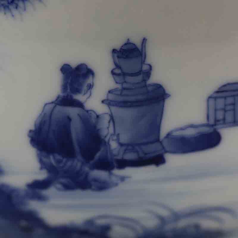 Jingdezhen blue and white SongJun chess nameplates and auspicious graph caddy fixings master hand - made ceramic POTS of tea packaging