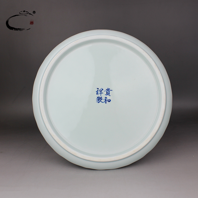 And auspicious jingdezhen huge full checking ceramic tea pot seven loaves puer tea gift box POTS