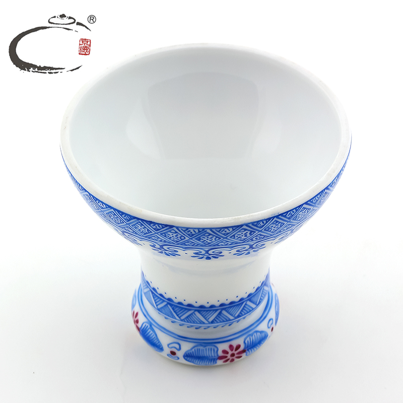 And auspicious jing DE jingdezhen up with alum red sweet based crafts home furnishing articles manually tea accessories compote