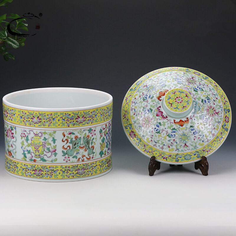 DE POTS and auspicious Beijing jingdezhen ceramics by hand and POTS are scattered receives cake caddy fixings receives three as cans