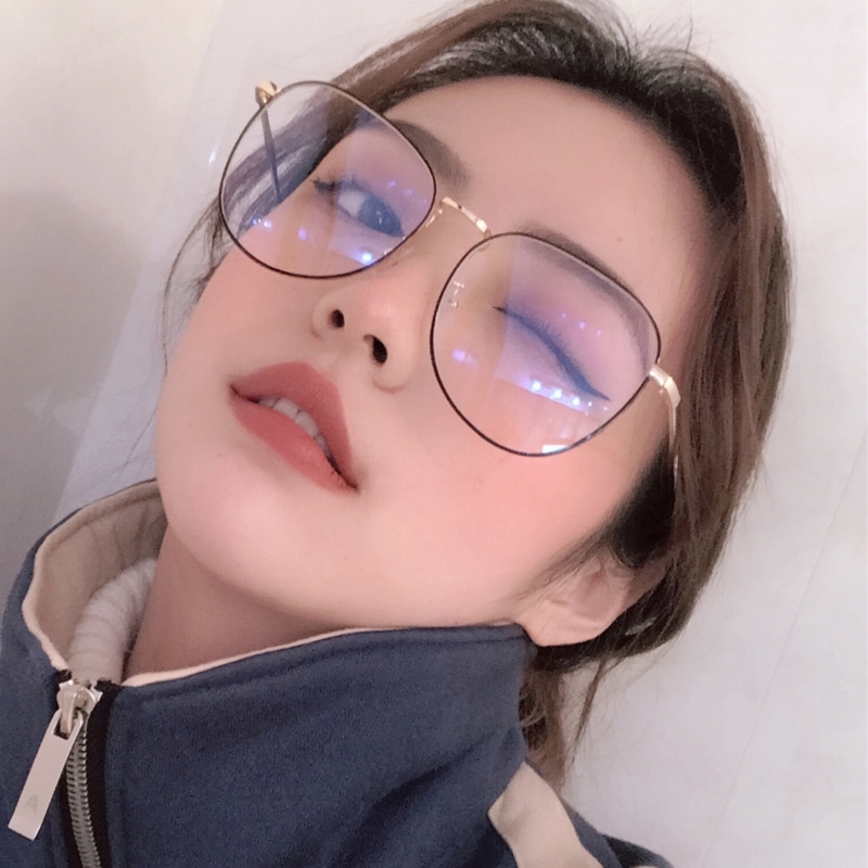 ulzzang韩版潮复古原宿大框金丝边眼镜女网红文艺近视框架素颜ins