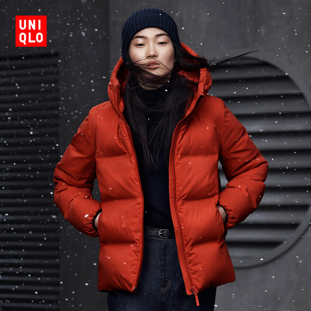 【特别尺码】女装 无缝羽绒连帽外套 409123 优衣库uniqlo