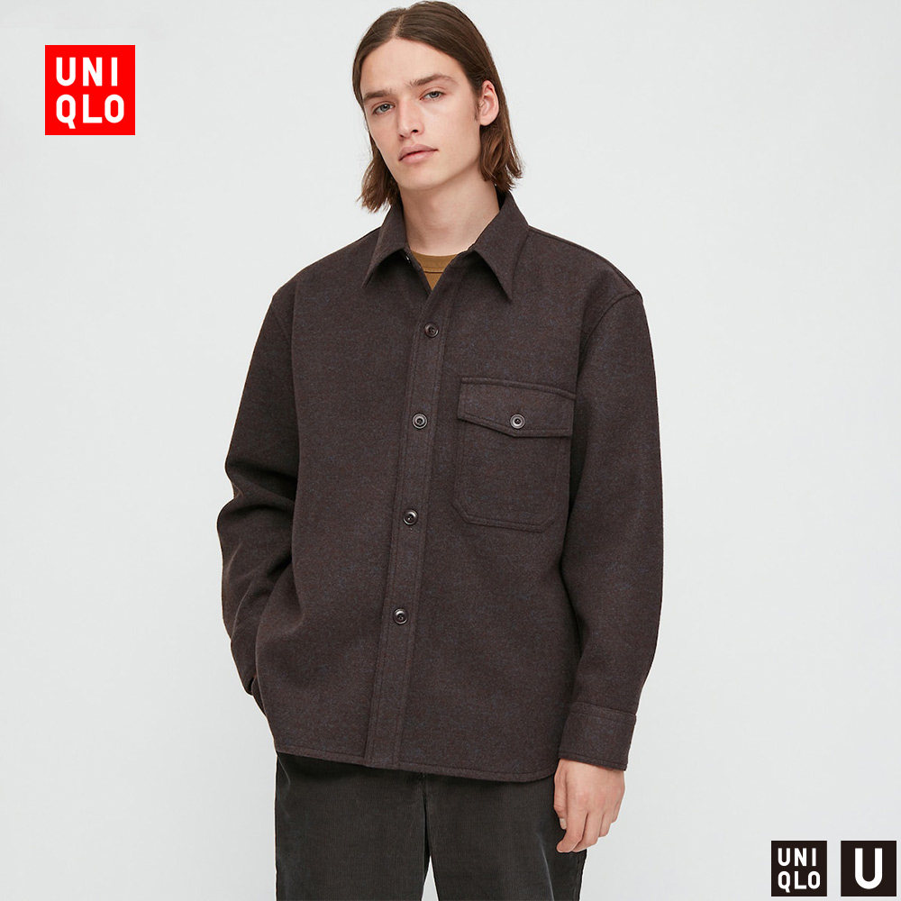 uniqlo优衣库u系列432963摇粒绒衬衫式茄克