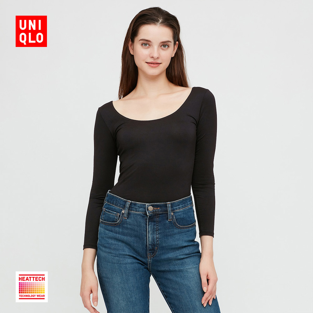 uniqlo 优衣库 女装 heattech芭蕾领t恤 422625