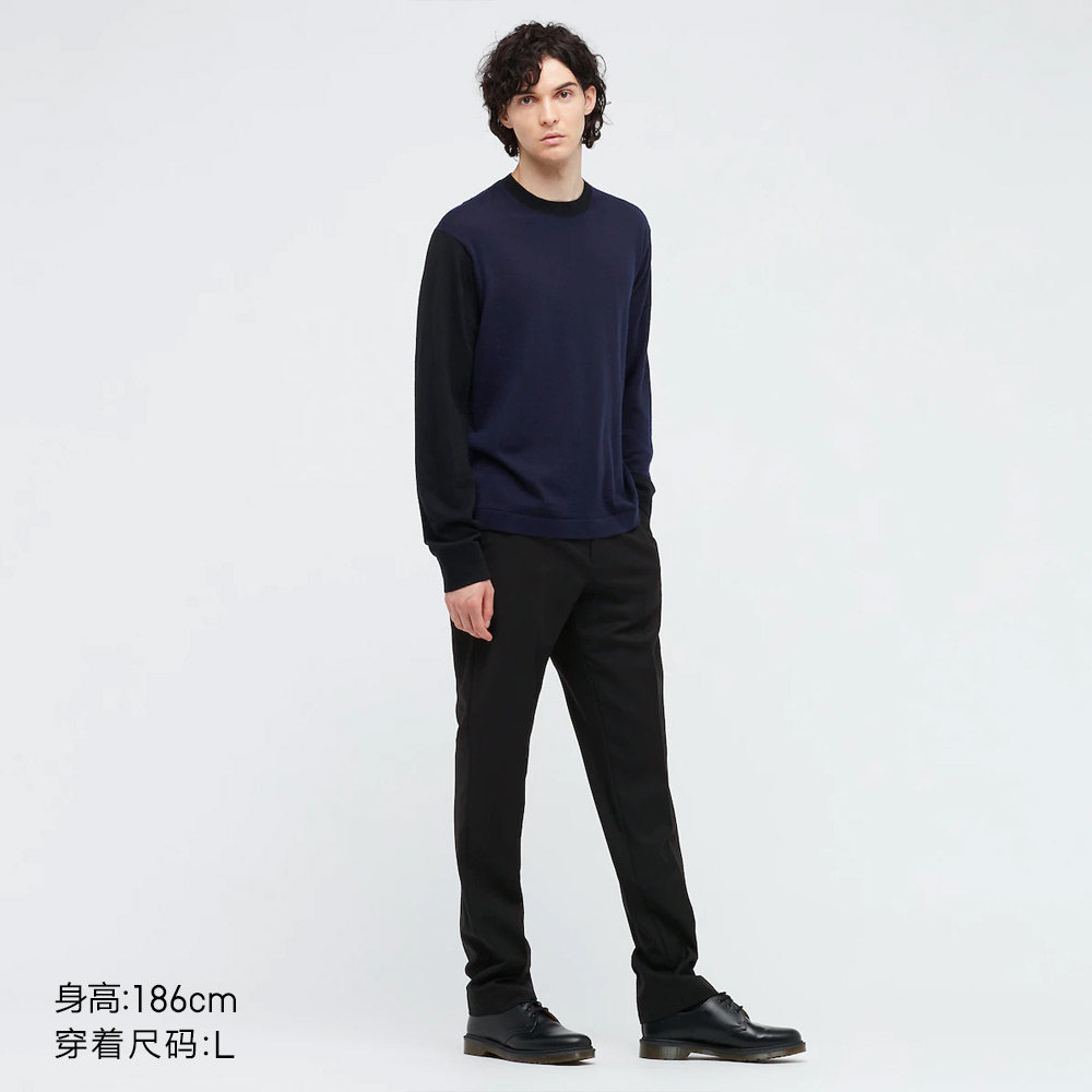 优衣库男装j羊绒圆领针织衫445805