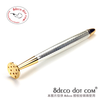 8deco new torpedo series metal concave spoon engraving anti-flameout dual-use pipe pressure rod bright silver