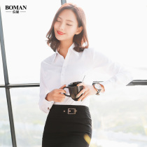 Shirt Women 2019 spring long sleeve white slim professional tooling shirt summer V collar loose size short sleeve Korean version OL