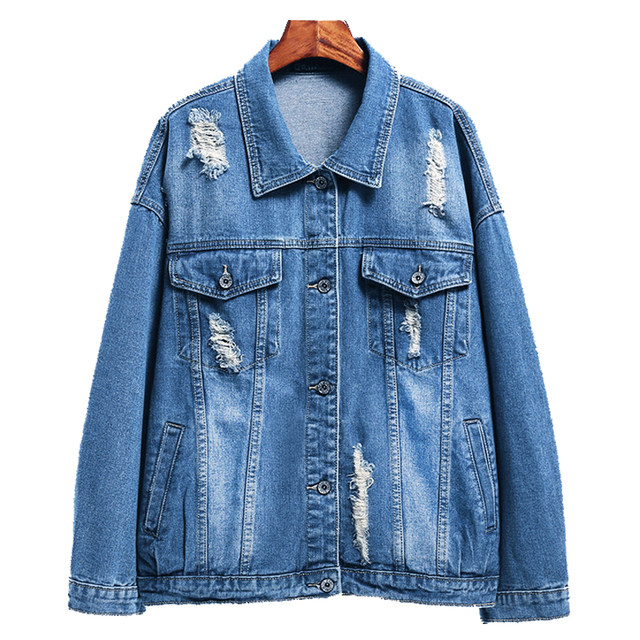 Hole net red denim jacket female loose wild student 2020 new spring Korean Korean Harajuku bf wind short top Hole net red denim jacket female loose wild student 2020 new spring Korean Korean Harajuku bf wind short top