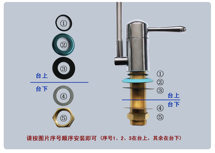 家贝安利净水器益之源家用直饮自来水配件三管无压水龙头2分厨房