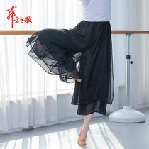 Modern dance practice pants Loose dance pants Female adult classical dance Chiffon pants Elegant wide leg pants Body yoga pants