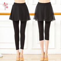 Summer dance Modern dance Ballet Latin dance Nine-point practice pants Yarn culottes Training pants Female