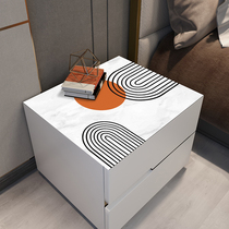 Nordic light luxury bedside table mat waterproof pvc square side cabinet cover leather tablecloth modern home bedroom