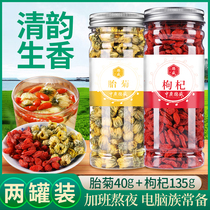 Zhongguang Desheng chrysanthemum wolfberry tea Fetal chrysanthemum king wolfberry flower tea combination