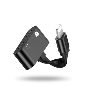 emie亿觅 小恶魔苹果7耳机转接头iphone8转换器X二合一充电听歌转接线