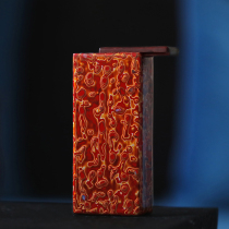Red Large Lacquer Cigarette Case India Small Leaf Purple Sandalwood Smoking Box Mens Clothing Portable Custom Red Wood Sending Boyfriend Gift 0031