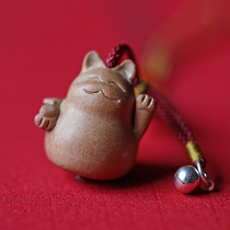 Property Cat Indian Old Mountain Sandalwood Pendant Mobile Phone Chain Red Wood Pendant Sandalwood Ornament Black Meat Sink Water Gift 0618