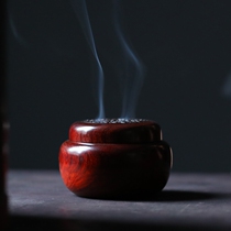 Ice cracks incense stove India small leaf purple sandalwood disc incense stove burning incense stove red wood Home Incense Burner Incense 0634