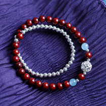 Flowers Unharmed India Small Leaf Purple Sandalwood Bracelet Red Wooden Pronounce Beads Original Buddha Pearl handstring Gold Star Gift 0875