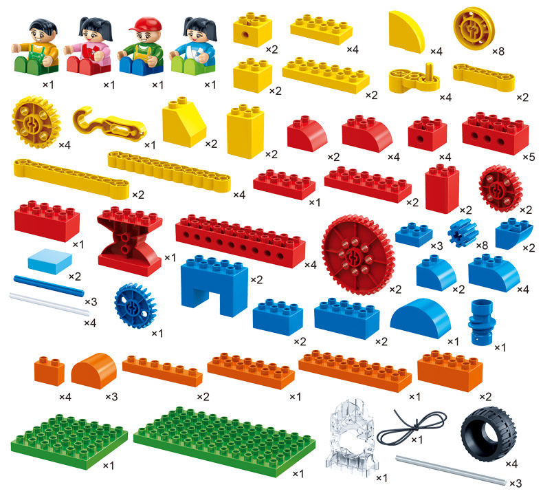 邦宝大颗粒拼装积木6540电动乐高齿轮机器人教具3-6周岁儿童玩具