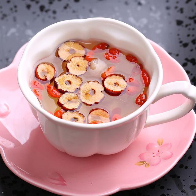 莲子气血茶枸杞子茶双v莲子红枣补美食茶女容颜新鲜红枣桂圆图片